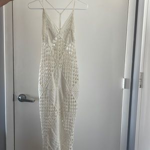 Maxi white crochet dress. Worn once. Size S.